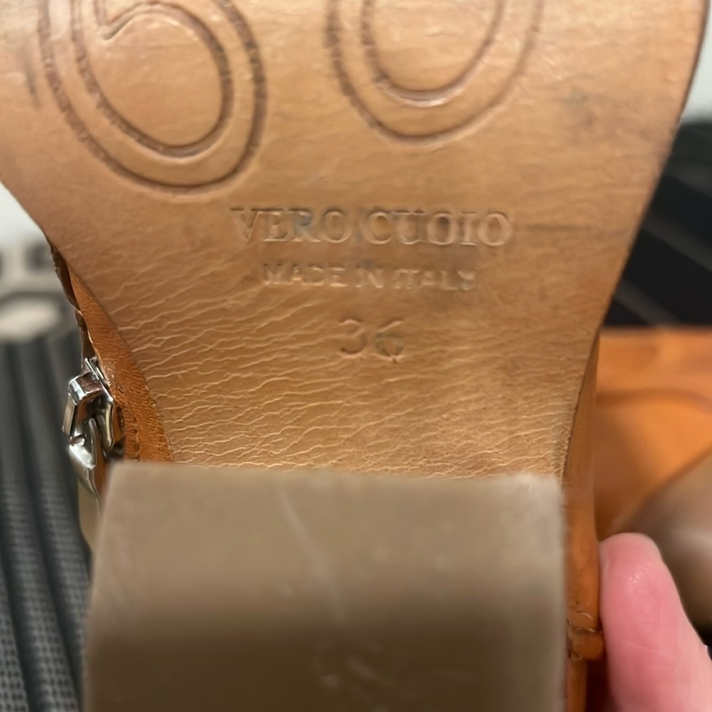 Free People Brayden Western Boho Boots Tan Etched Snip Toe Size 7 - Picture 16 of 16